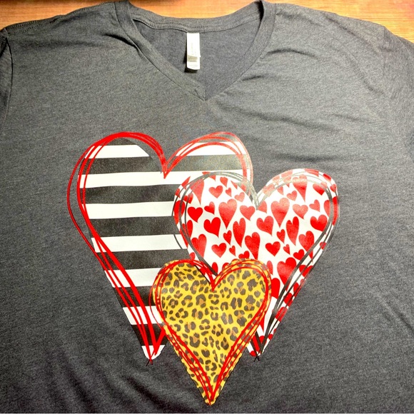 Bella Canvas Tops - Valentine Hearts Shirt